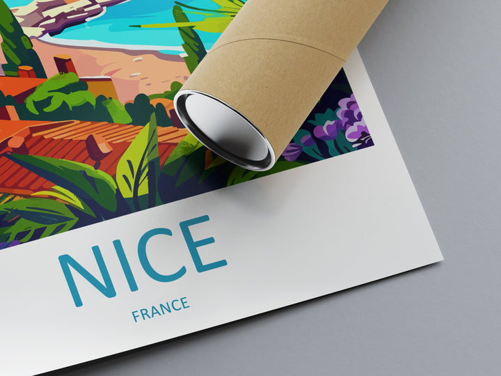 Nice France Print Nice France Home Decor Cityscape Art Print Nice France Wall Art for Travel Enthusiast Gift Wall Hanging Nice France Poster