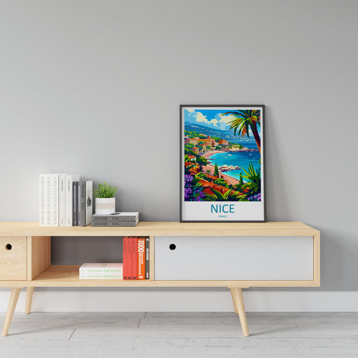 Nice France Print Nice France Home Decor Cityscape Art Print Nice France Wall Art for Travel Enthusiast Gift Wall Hanging Nice France Poster