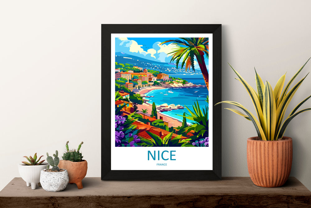 Nice France Print Nice France Home Decor Cityscape Art Print Nice France Wall Art for Travel Enthusiast Gift Wall Hanging Nice France Poster