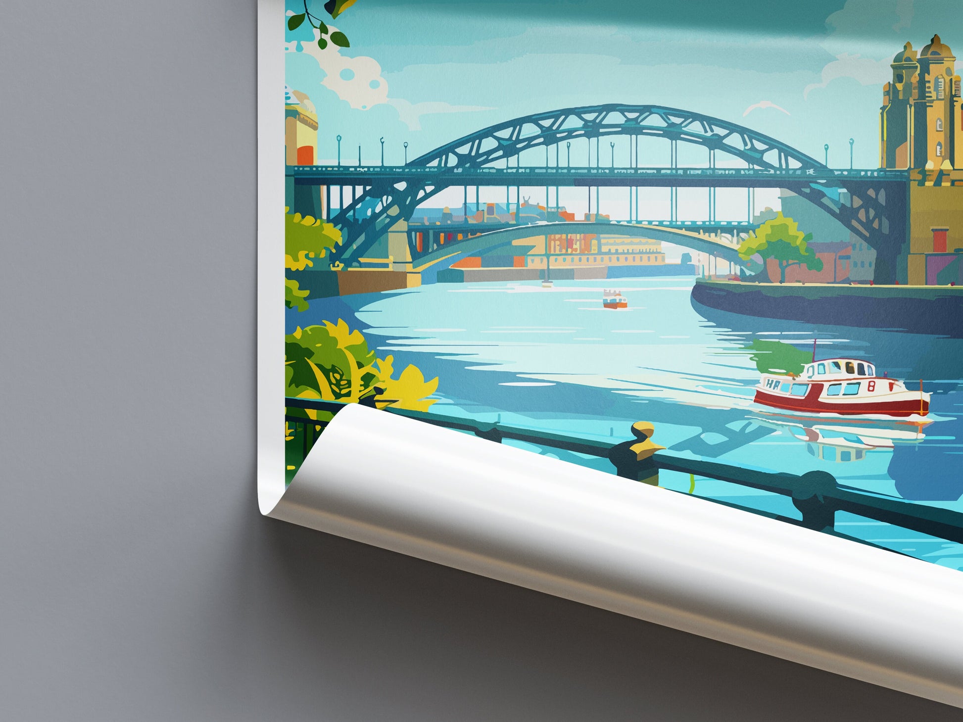 Newcastle Travel Print Wall Art Newcastle Wall Hanging Home Décor Newcastle Gift Art Lovers England Art Lover Gift Newcastle City Art Print