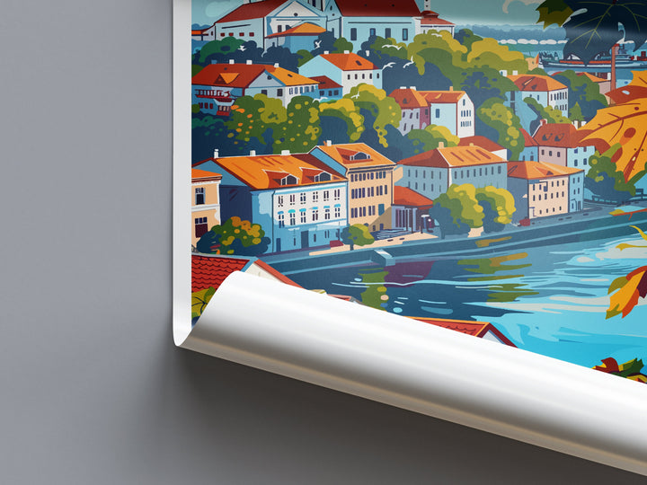 Vilnius Travel Print Wall Art Vilnius Wall Hanging Home Decoration lithuania Gift Art Lovers Wall Art Print Europe Art Travel Poster