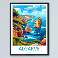 Algarve Travel Print Wall Art Algarve Wall Hanging Home Décor Algarve Gift Art Lovers Portugal Art Lover Gift Algarve Wall Décor Algarve Art