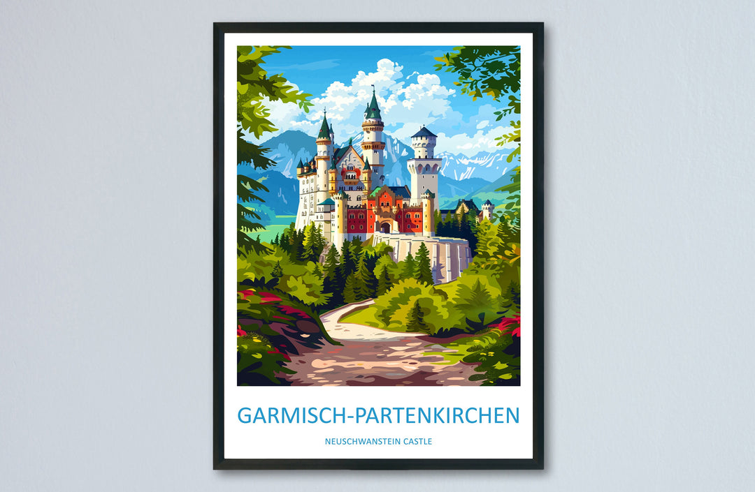 Garmisch-Partenkirchen Travel Print Wall Art Garmisch-Partenkirchen Wall Hanging Home Décor Garmisch-Partenkirchen Gift Art Lovers Germany