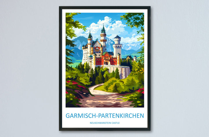 Garmisch-Partenkirchen Travel Print Wall Art Garmisch-Partenkirchen Wall Hanging Home Décor Garmisch-Partenkirchen Gift Art Lovers Germany