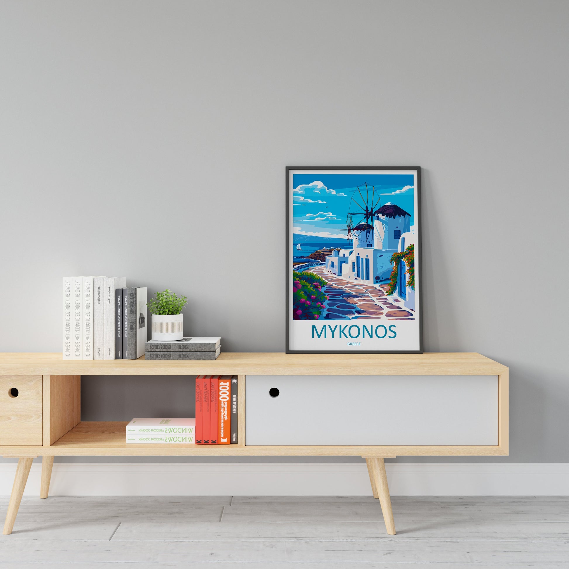 Mykonos Travel Print Wall Art Mykonos Greece Wall Hanging Home Decoration Mykonos Gift Art Lovers Wall Art Print Mykonos Greece Wall Poster