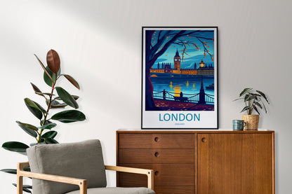 London Travel Print Wall Art London Wall Hanging Home Décor London Gift Art Lovers England Art Lover Gift London Travel Gift