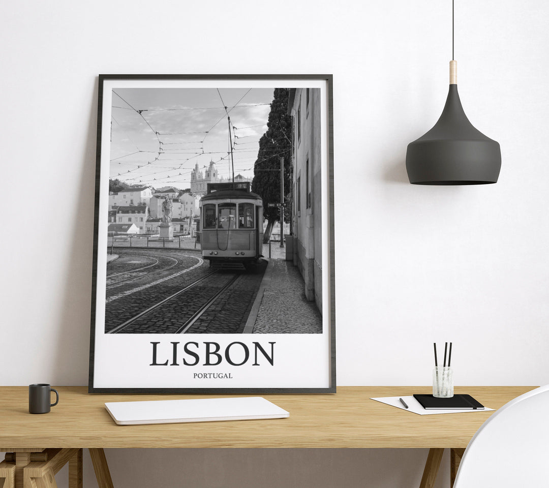 Lisbon Photo Print of Yellow Tram Travel Photo Lisbon Art Decor Photo Travel Art Gift For Travel Artwork Wall Art Framed Photo Travel Print