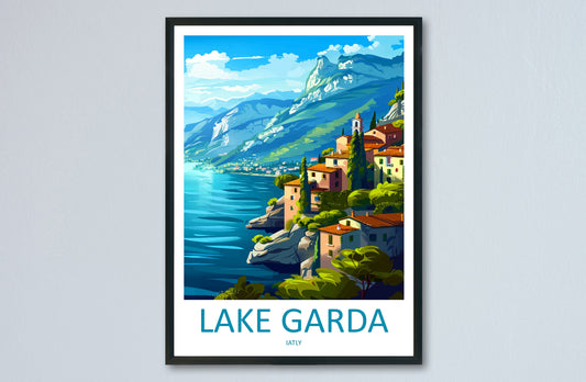 Lake Garda Travel Print Wall Art Lake Garda Wall Hanging Home Decoration Lake Garda Gift Art Lovers Wall Art Print Art Lake Garda Travel Art