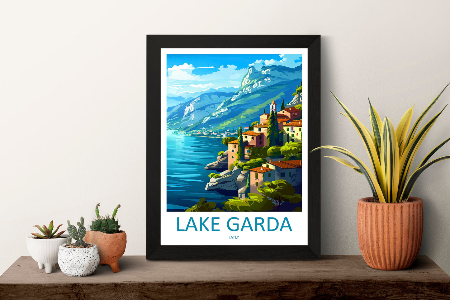 Lake Garda Travel Print Wall Art Lake Garda Wall Hanging Home Decoration Lake Garda Gift Art Lovers Wall Art Print Art Lake Garda Travel Art