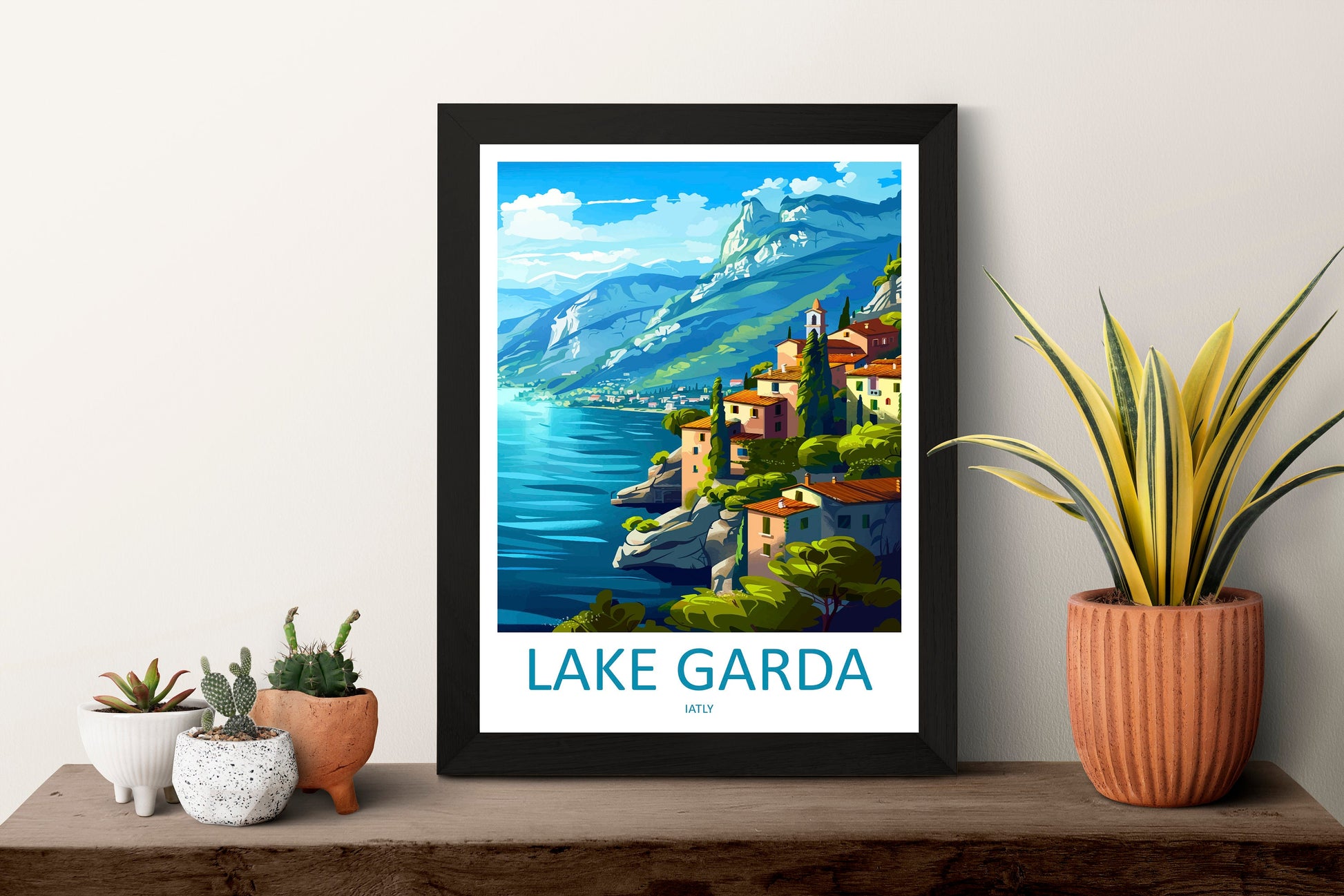 Lake Garda Travel Print Wall Art Lake Garda Wall Hanging Home Decoration Lake Garda Gift Art Lovers Wall Art Print Art Lake Garda Travel Art