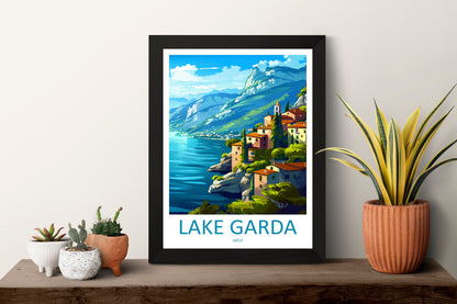 Lake Garda Travel Print Wall Art Lake Garda Wall Hanging Home Decoration Lake Garda Gift Art Lovers Wall Art Print Art Lake Garda Travel Art