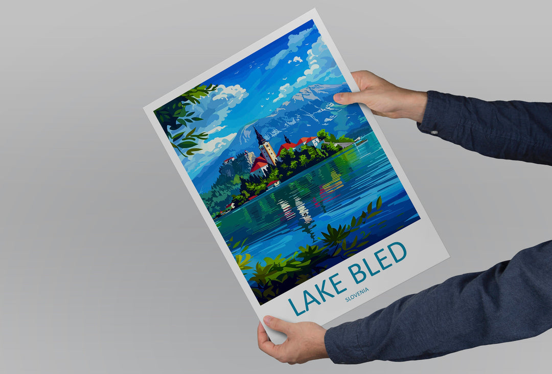 Lake Bled Travel Print Lake Bled Home Décor Slovenia Art Print Lake Bled Wall Print For Lake Bled Gift Wall Hanging Lake Bled Artwork