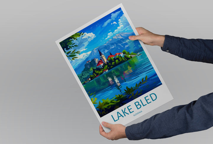 Lake Bled Travel Print Lake Bled Home Décor Slovenia Art Print Lake Bled Wall Print For Lake Bled Gift Wall Hanging Lake Bled Artwork