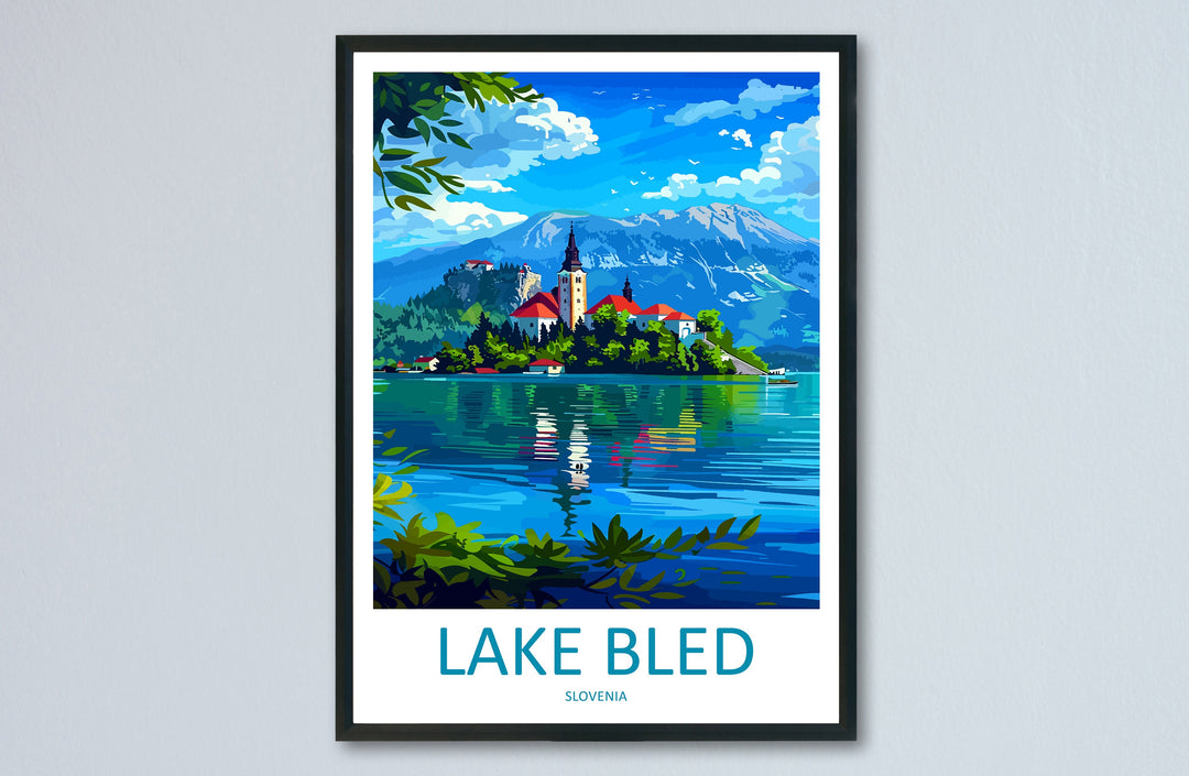 Lake Bled Travel Print Lake Bled Home Décor Slovenia Art Print Lake Bled Wall Print For Lake Bled Gift Wall Hanging Lake Bled Artwork
