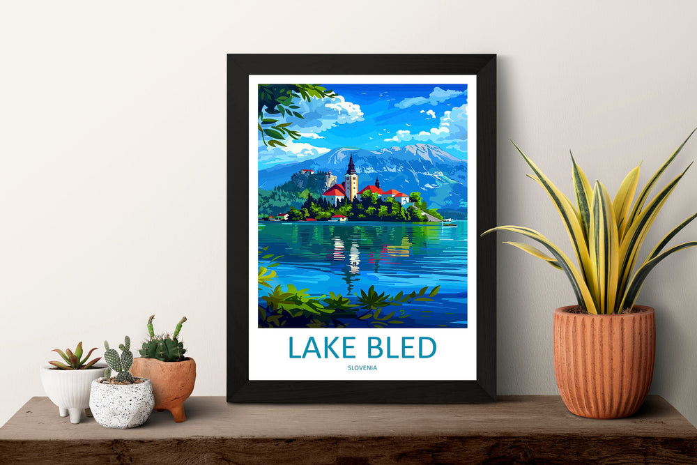 Lake Bled Travel Print Lake Bled Home Décor Slovenia Art Print Lake Bled Wall Print For Lake Bled Gift Wall Hanging Lake Bled Artwork