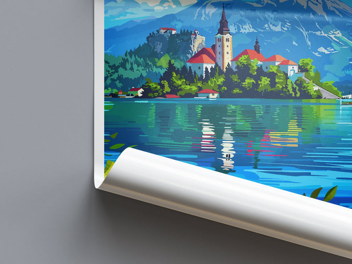 Lake Bled Travel Print Lake Bled Home Décor Slovenia Art Print Lake Bled Wall Print For Lake Bled Gift Wall Hanging Lake Bled Artwork