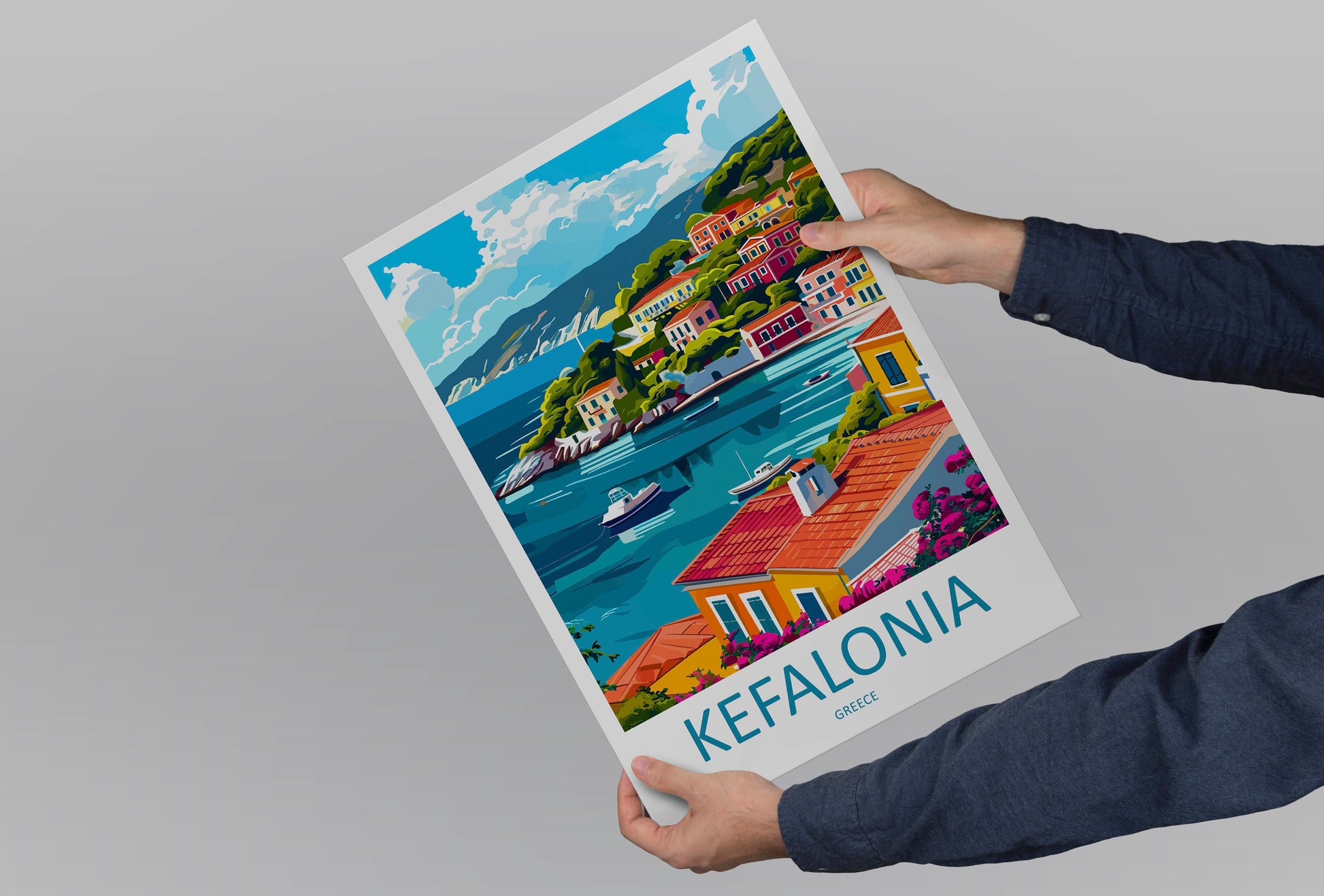 Kefalonia Travel Print Wall Art Kefalonia Greece Wall Hanging Home Decoration Kefalonia Gift Art Lovers Wall Art Print Kefalonia Wall Décor