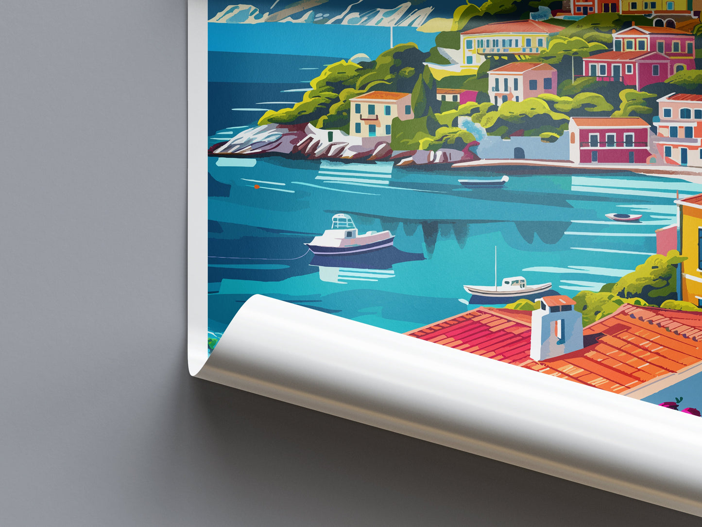 Kefalonia Travel Print Wall Art Kefalonia Greece Wall Hanging Home Decoration Kefalonia Gift Art Lovers Wall Art Print Kefalonia Wall Décor