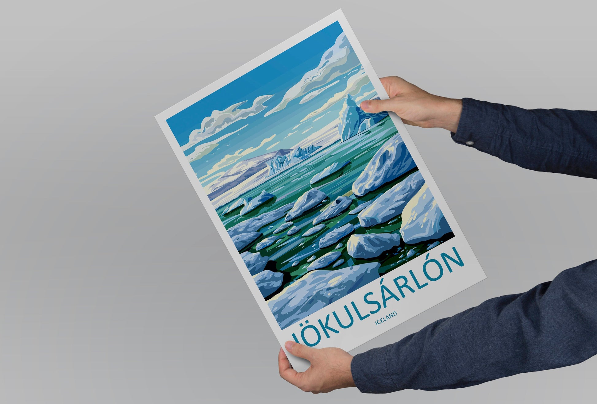 Jokulsarlon Travel Print Wall Art Jokulsarlon Wall Hanging Home Décor Jokulsarlon Gift Art Lovers Iceland Art Lover Gift Jokulsarlon Print