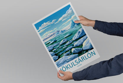 Jokulsarlon Travel Print Wall Art Jokulsarlon Wall Hanging Home Décor Jokulsarlon Gift Art Lovers Iceland Art Lover Gift Jokulsarlon Print