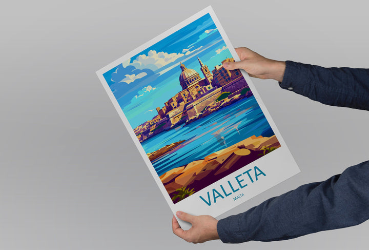 Valletta Travel Print Valletta Malta Home Décor Malta Art Print Valletta Wall Print For Malta Valletta Gift For Malta Wall Wall Hanging Art