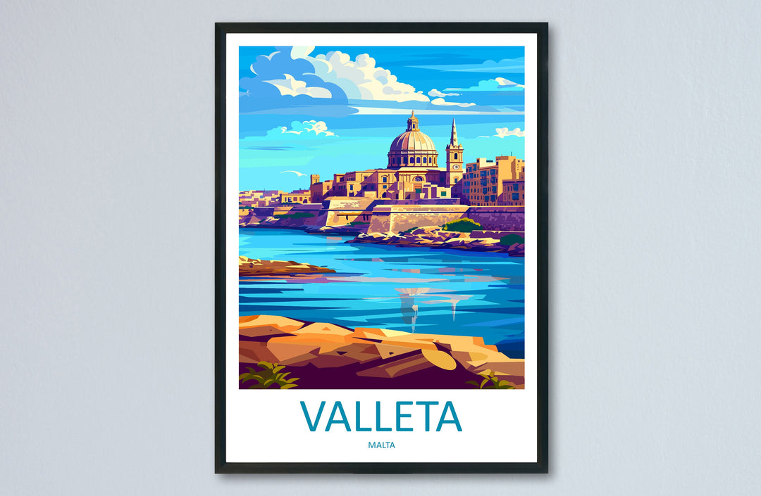 Valletta Travel Print Valletta Malta Home Décor Malta Art Print Valletta Wall Print For Malta Valletta Gift For Malta Wall Wall Hanging Art