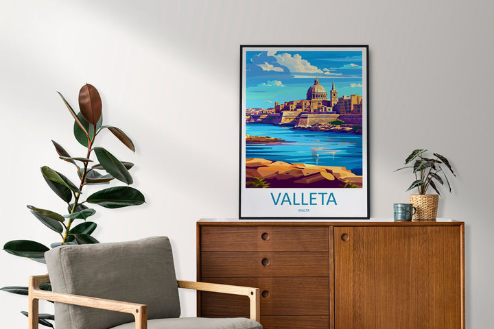 Valletta Travel Print Valletta Malta Home Décor Malta Art Print Valletta Wall Print For Malta Valletta Gift For Malta Wall Wall Hanging Art