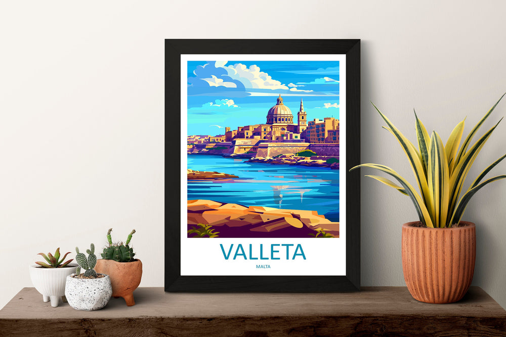 Valletta Travel Print Valletta Malta Home Décor Malta Art Print Valletta Wall Print For Malta Valletta Gift For Malta Wall Wall Hanging Art