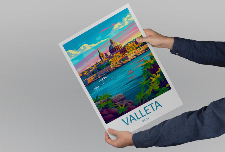 Valletta Travel Print Valletta Malta Home Décor Malta Art Print Valletta Wall Print For Malta Valletta Gift For Malta Wall Wall Hanging Art