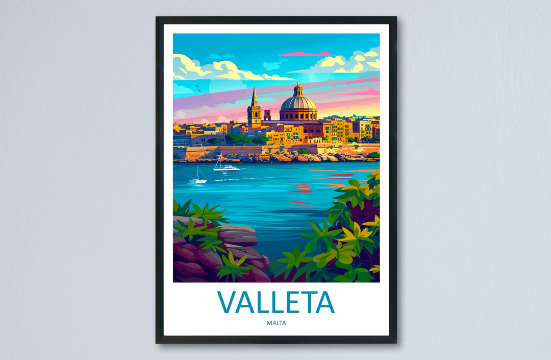 Valletta Travel Print Valletta Malta Home Décor Malta Art Print Valletta Wall Print For Malta Valletta Gift For Malta Wall Wall Hanging Art