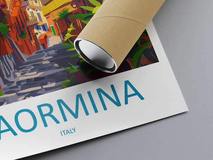 Taormina Travel Print Wall Art Taormina Wall Hanging Home Décor Taormina Gift Art Lovers Italy Art Lover Gift Taormina Print Taormina Art