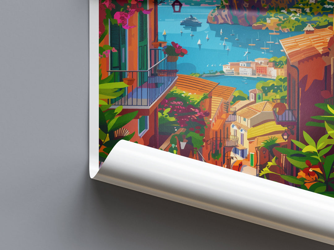 Taormina Travel Print Wall Art Taormina Wall Hanging Home Décor Taormina Gift Art Lovers Italy Art Lover Gift Taormina Print Taormina Art