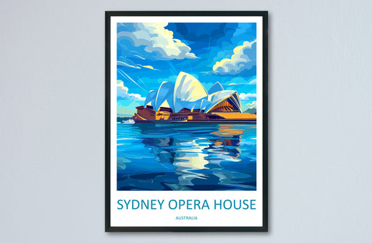 Sydney Opera House Travel Print Wall Art Sydney Opera House Wall Hanging Home Décor Sydney Gift Art Lovers Wall Art Australia Poster Decor