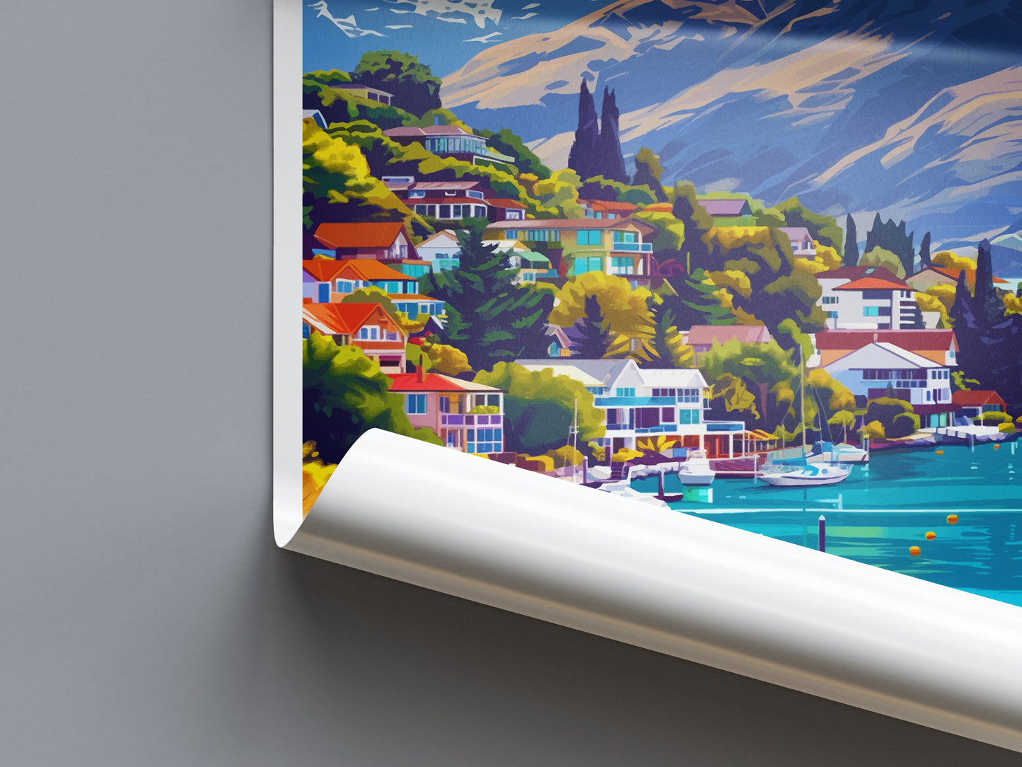 Queenstown Travel Print Wall Art Queenstown Wall Hanging Home Décor Queenstown Gift Art Lovers New Zealand Art Lover Gift Print Queenstown
