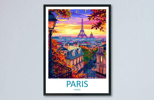 Paris Travel Print Wall Art Paris Wall Hanging Home Décor Paris Gift Art Lovers France Art Lover Gift Paris Print France Wall Art Décor