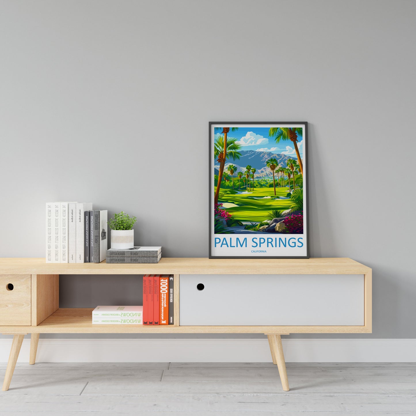 Palm Springs Travel Print Wall Art Palm Springs Wall Hanging Home Décor Palm Springs Gift Art Lovers California Art Lover Gift Palm Springs