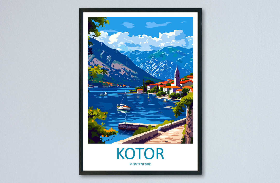 Kotor Print Kotor Home Décor Landscape Art Print Kotor Wall Art for Montenegro Enthusiast Gift Wall Hanging Kotor Montenegro Wall Print Art