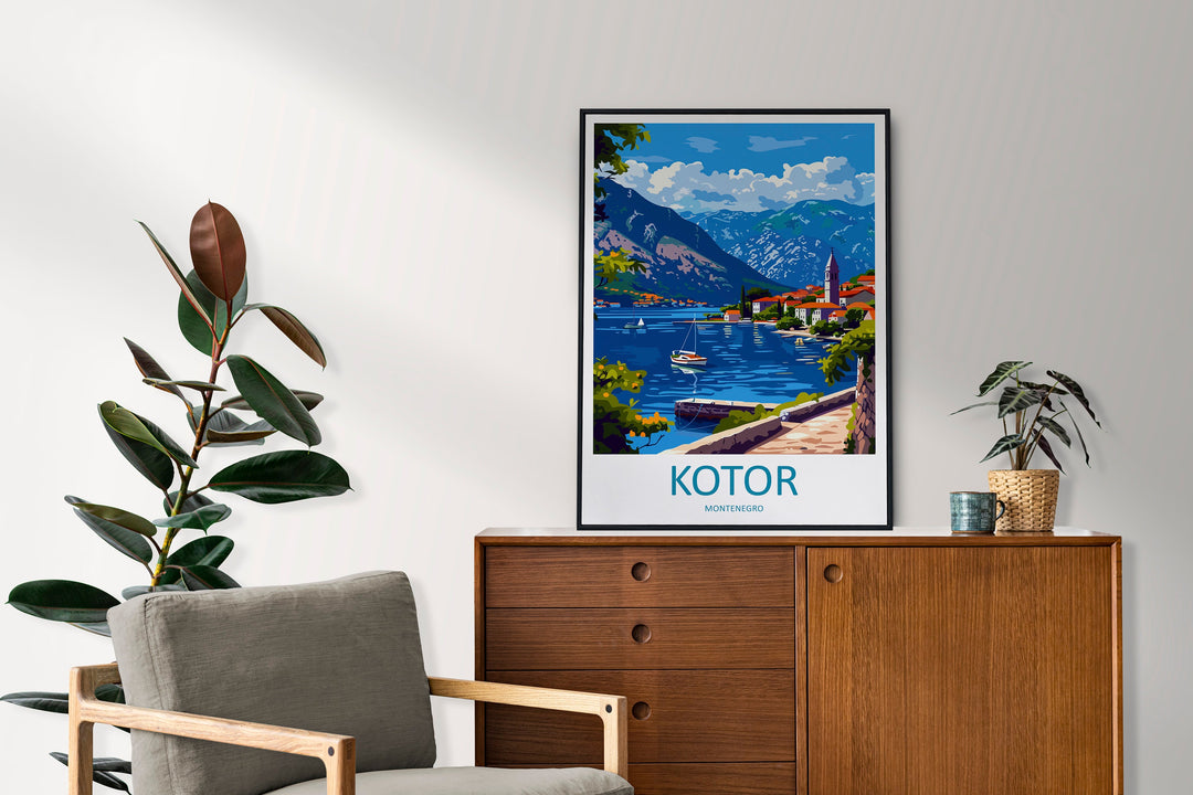 Kotor Print Kotor Home Décor Landscape Art Print Kotor Wall Art for Montenegro Enthusiast Gift Wall Hanging Kotor Montenegro Wall Print Art