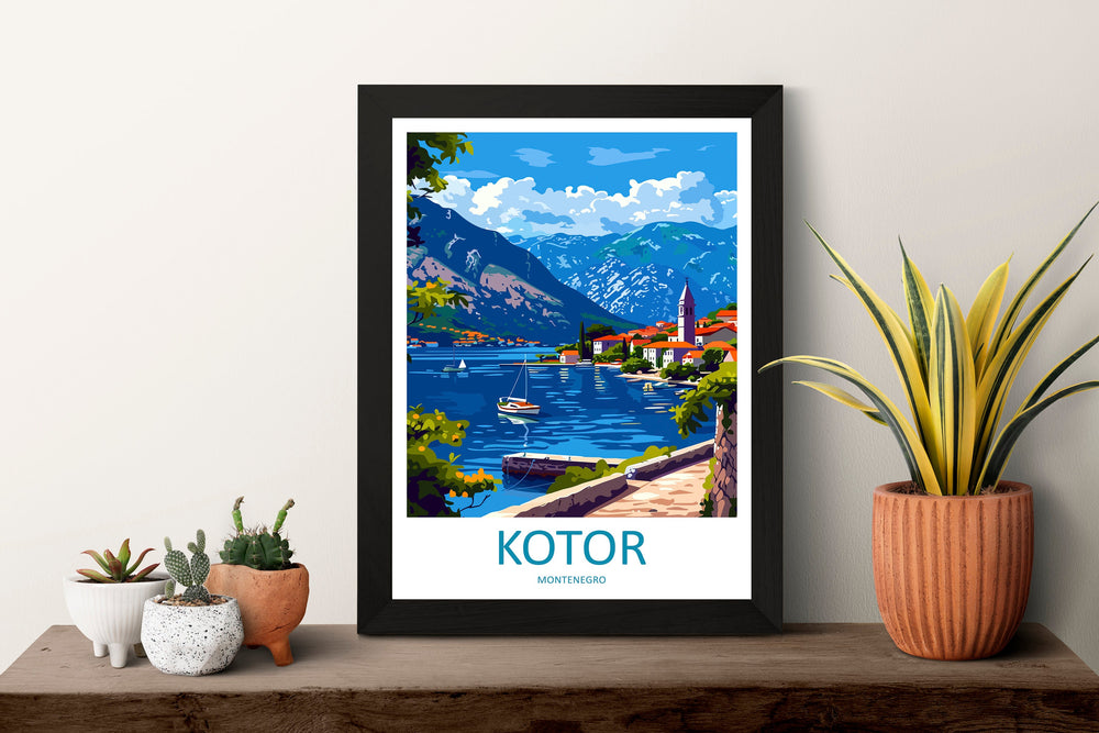 Kotor Print Kotor Home Décor Landscape Art Print Kotor Wall Art for Montenegro Enthusiast Gift Wall Hanging Kotor Montenegro Wall Print Art