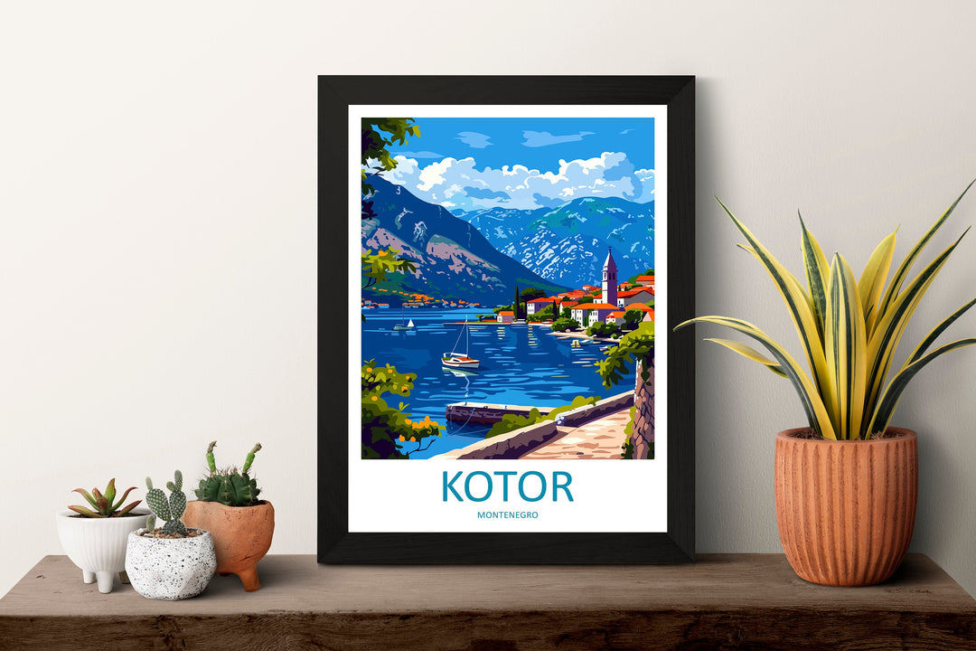 Kotor Print Kotor Home Décor Landscape Art Print Kotor Wall Art for Montenegro Enthusiast Gift Wall Hanging Kotor Montenegro Wall Print Art