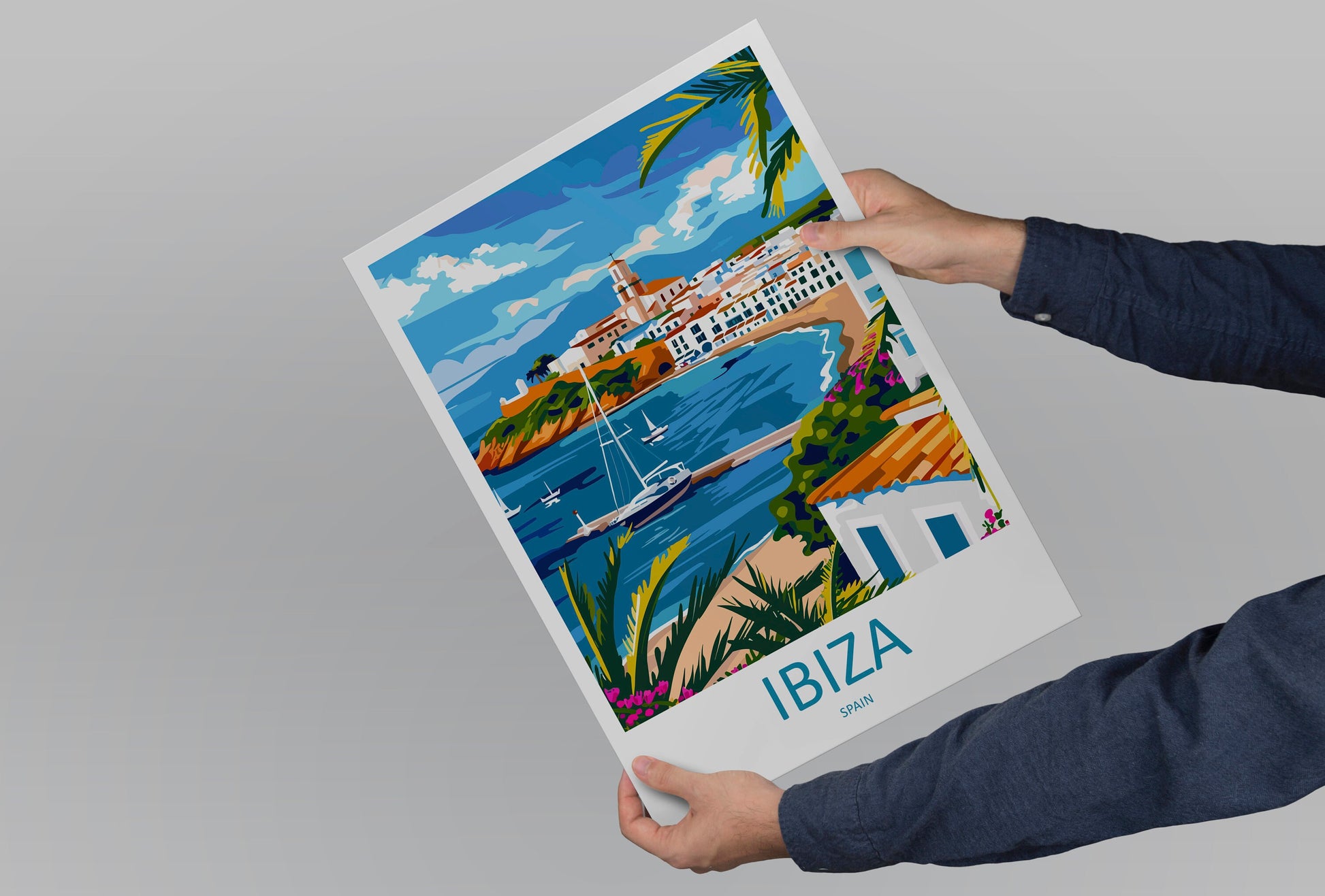 Ibiza Travel Print Wall Art Ibiza Wall Hanging Home Décor Ibiza Gift Art Lovers Spain Art Lover Gift Ibiza Wall Décor Ibiza Spain Print