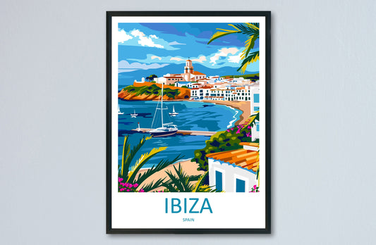 Ibiza Travel Print Wall Art Ibiza Wall Hanging Home Décor Ibiza Gift Art Lovers Spain Art Lover Gift Ibiza Wall Décor Ibiza Spain Print