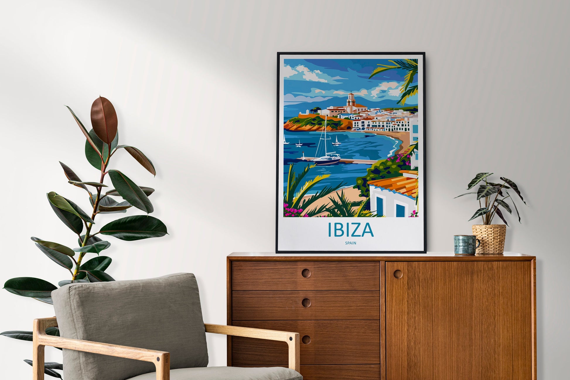 Ibiza Travel Print Wall Art Ibiza Wall Hanging Home Décor Ibiza Gift Art Lovers Spain Art Lover Gift Ibiza Wall Décor Ibiza Spain Print