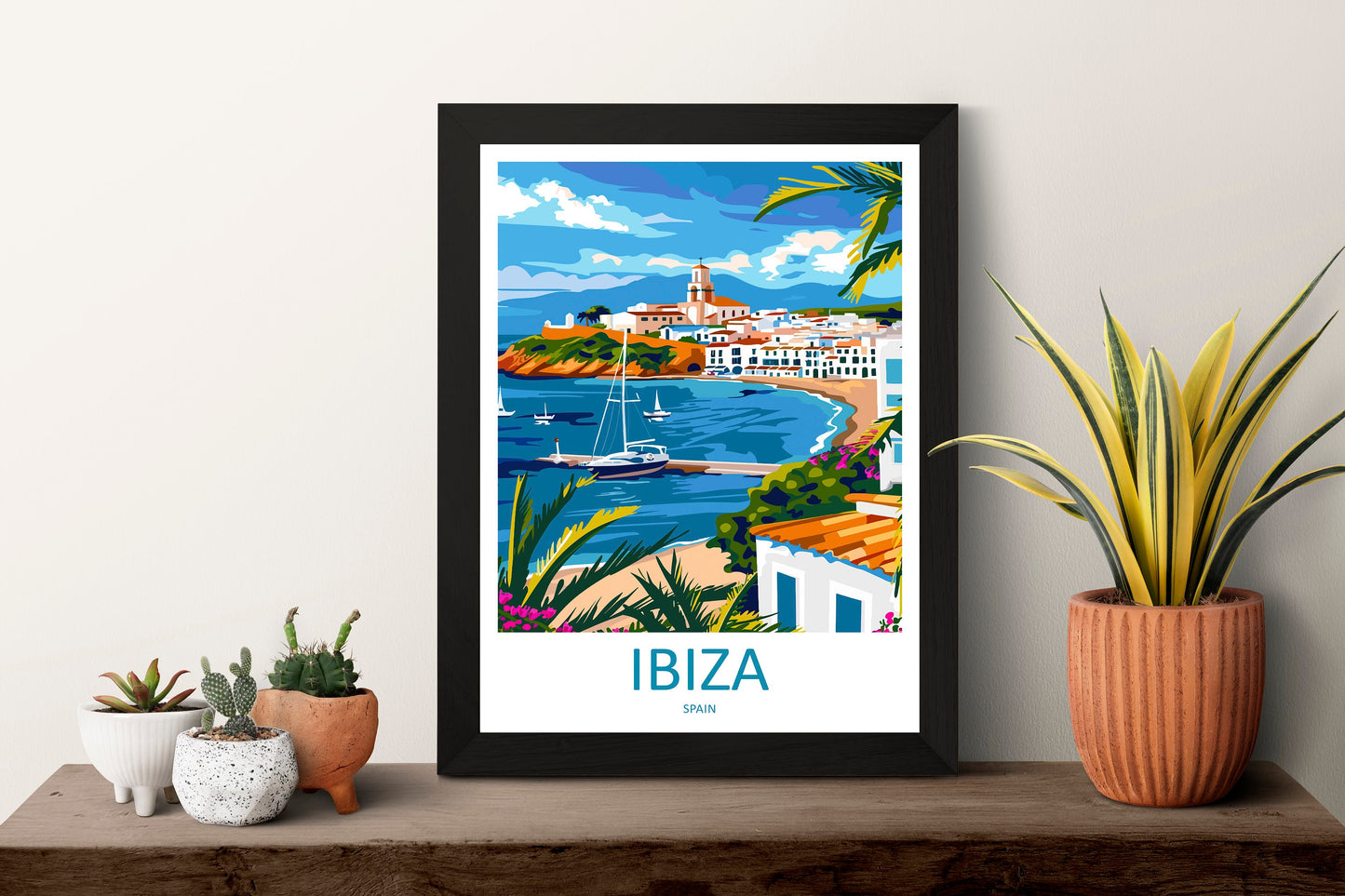 Ibiza Travel Print Wall Art Ibiza Wall Hanging Home Décor Ibiza Gift Art Lovers Spain Art Lover Gift Ibiza Wall Décor Ibiza Spain Print