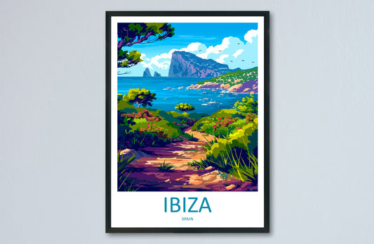 Ibiza Travel Print Wall Art Ibiza Wall Hanging Home Décor Ibiza Gift Art Lovers Spain Art Lover Gift Ibiza Wall Décor Ibiza Spain Print