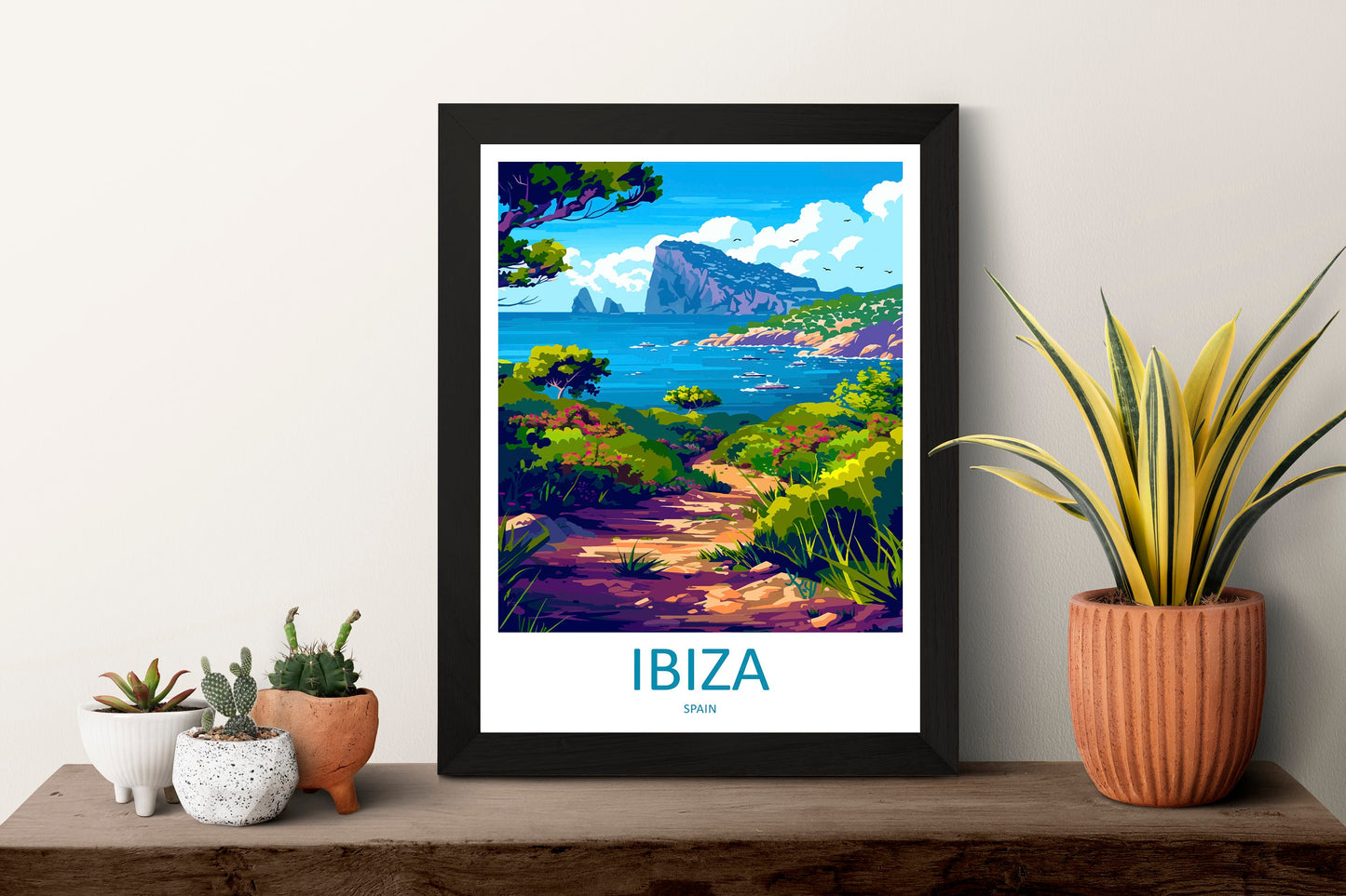Ibiza Travel Print Wall Art Ibiza Wall Hanging Home Décor Ibiza Gift Art Lovers Spain Art Lover Gift Ibiza Wall Décor Ibiza Spain Print