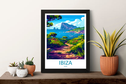 Ibiza Travel Print Wall Art Ibiza Wall Hanging Home Décor Ibiza Gift Art Lovers Spain Art Lover Gift Ibiza Wall Décor Ibiza Spain Print