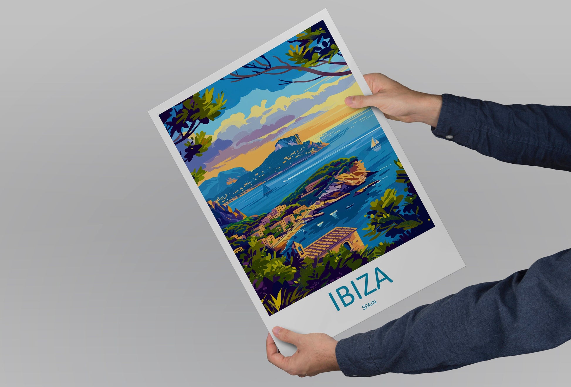 Ibiza Travel Print Wall Art Ibiza Wall Hanging Home Décor Ibiza Gift Art Lovers Spain Art Lover Gift Ibiza Wall Décor Ibiza Spain Print