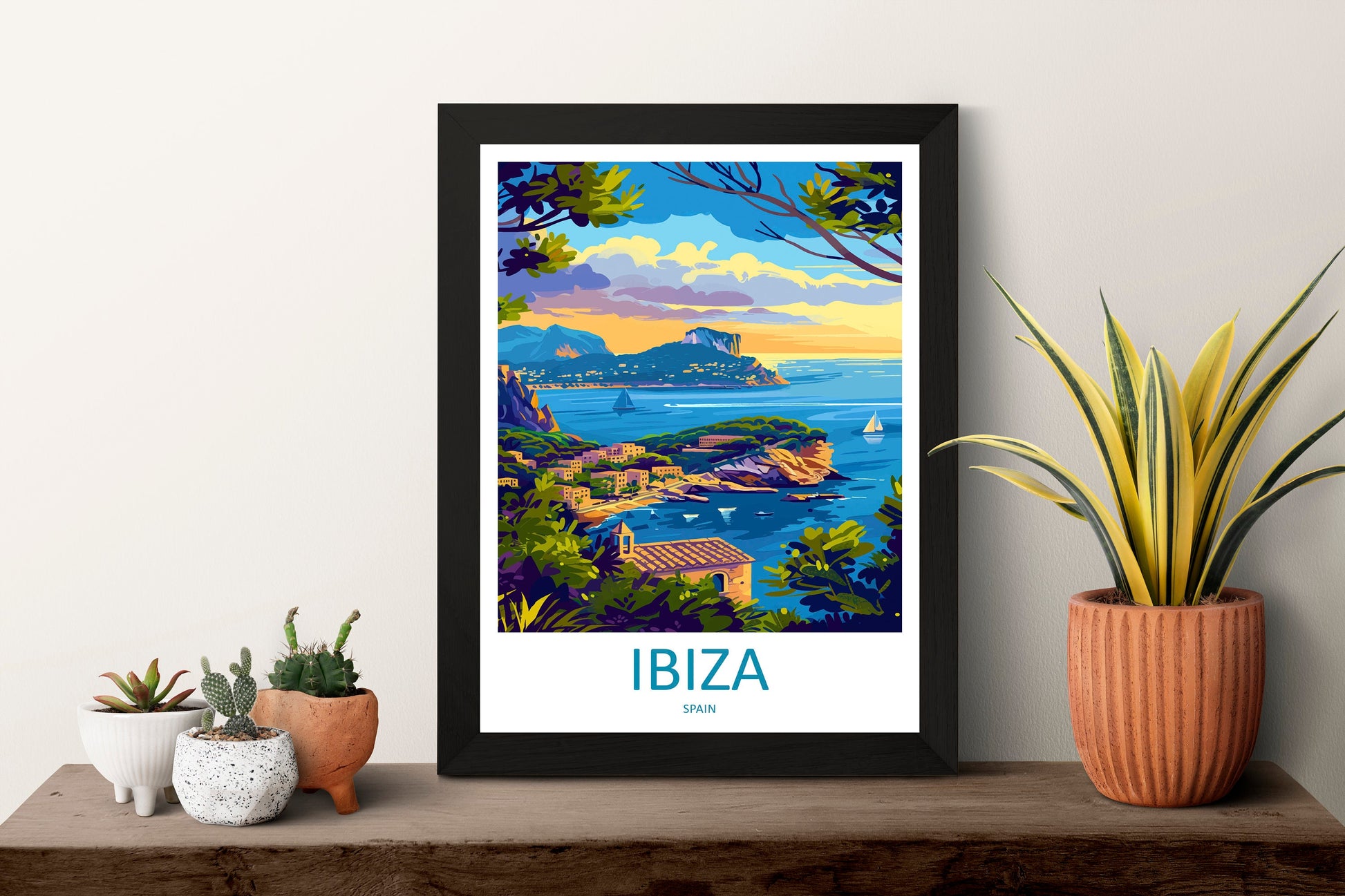 Ibiza Travel Print Wall Art Ibiza Wall Hanging Home Décor Ibiza Gift Art Lovers Spain Art Lover Gift Ibiza Wall Décor Ibiza Spain Print