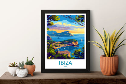 Ibiza Travel Print Wall Art Ibiza Wall Hanging Home Décor Ibiza Gift Art Lovers Spain Art Lover Gift Ibiza Wall Décor Ibiza Spain Print